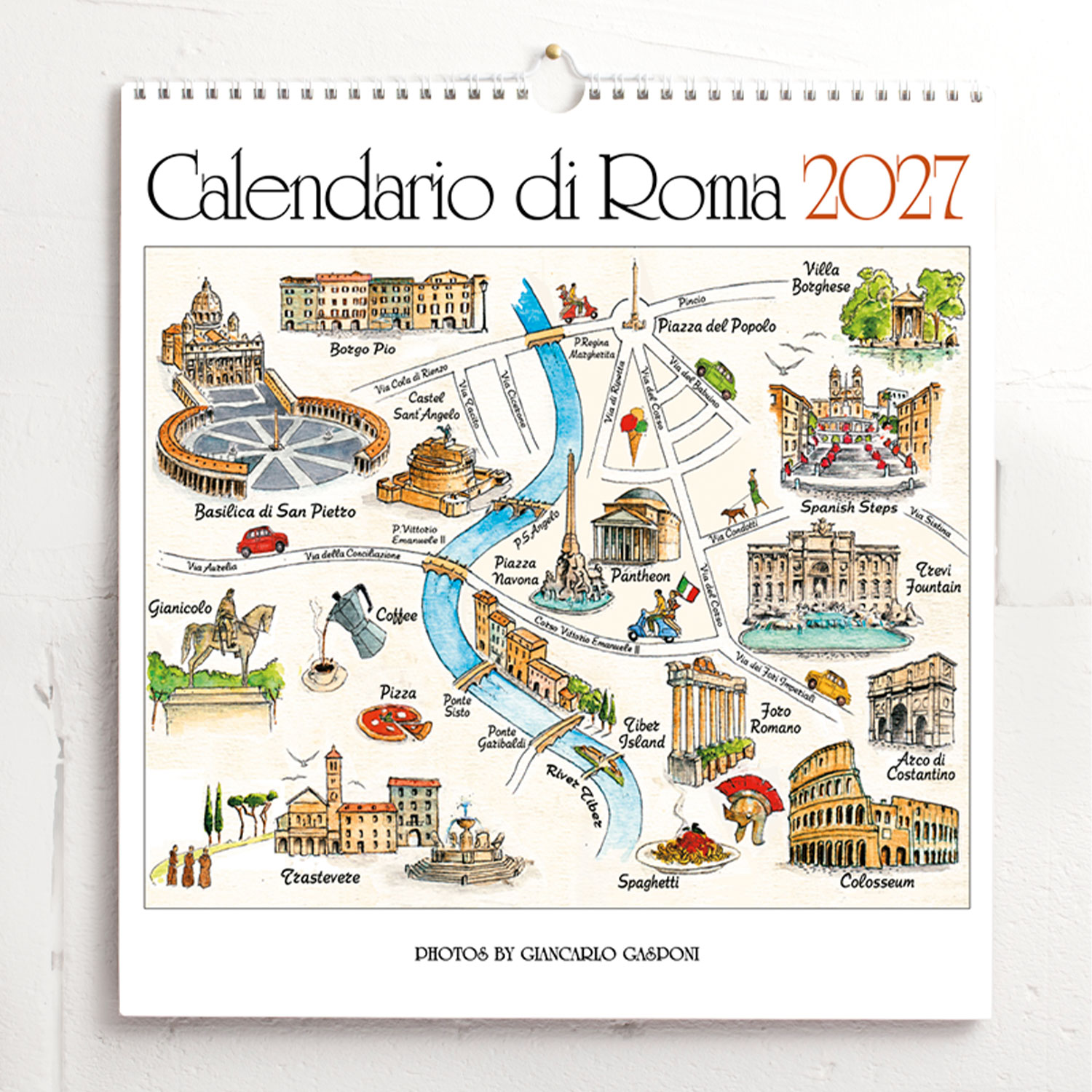 Calendario grande Gasponi – Mappa di Roma