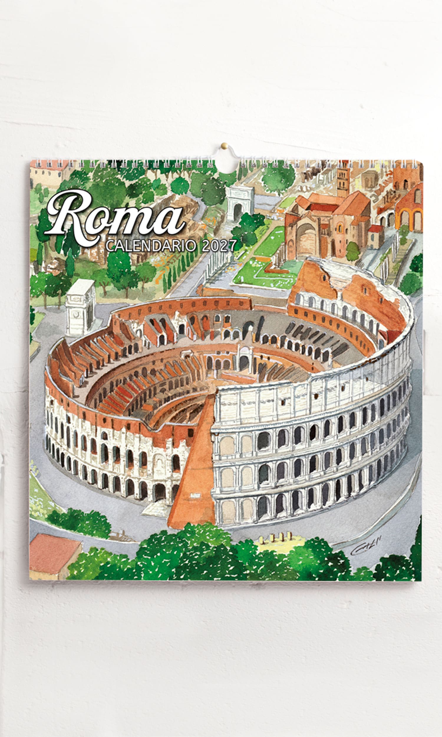 Calendario grande Roma acquerello – Colosseo
