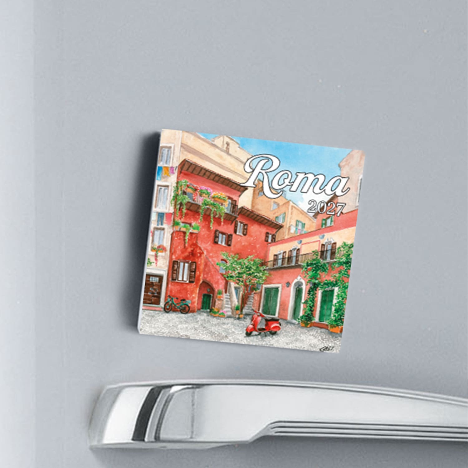 Calendario magnetico Roma acquerello – Arco degli Acetari