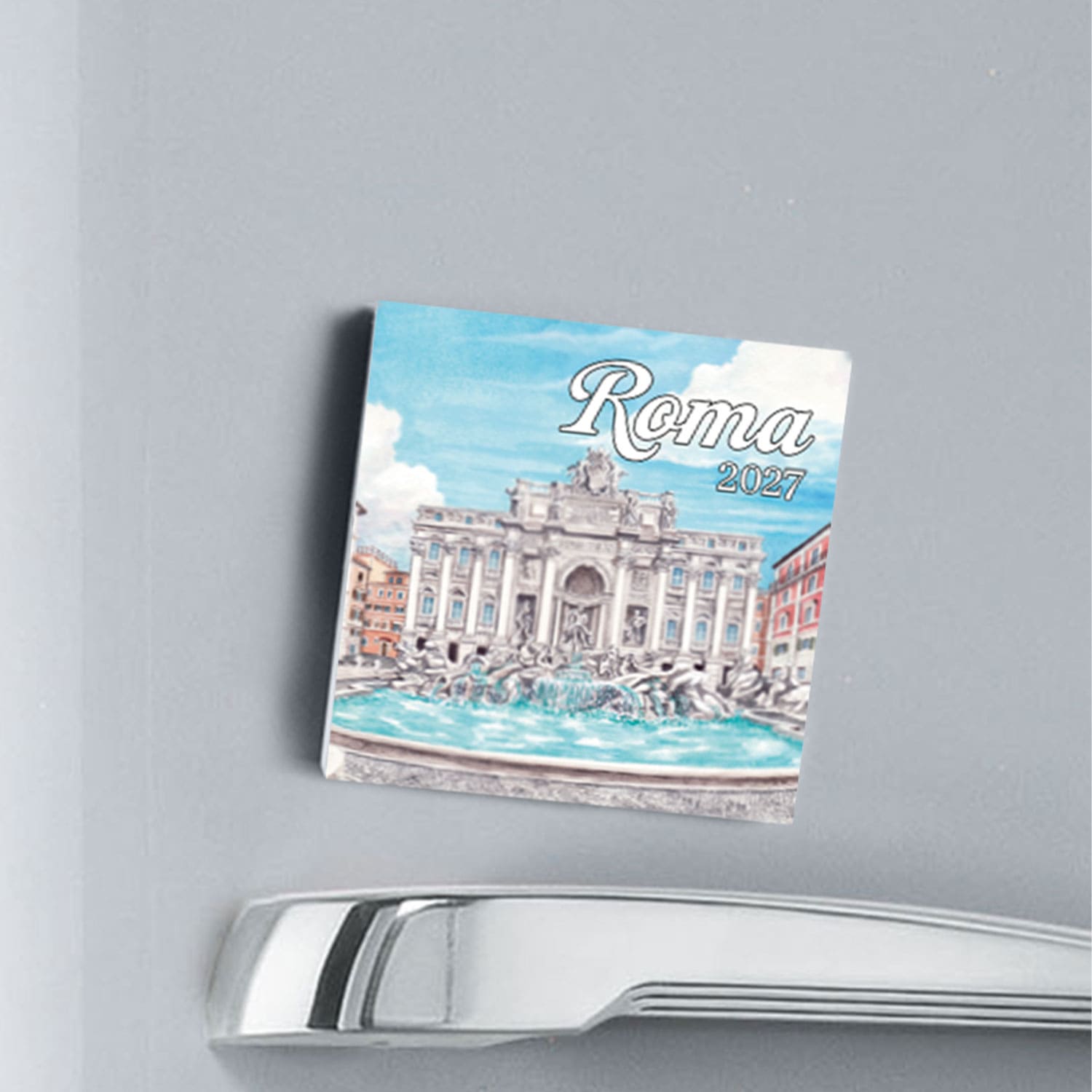 Calendario magnetico Roma acquerello – Fontana di Trevi