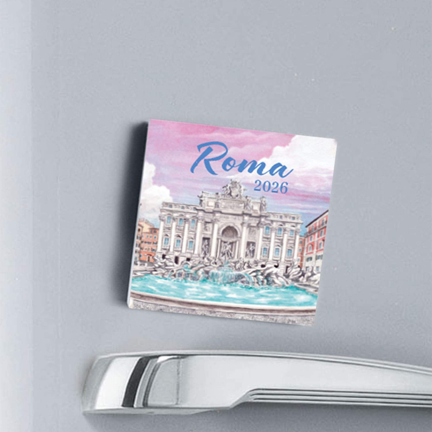 Calendario magnetico Roma acquerello – Fontana di Trevi