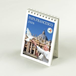 Calendario mini Papa Francesco (San Pietro) con logo Giubileo