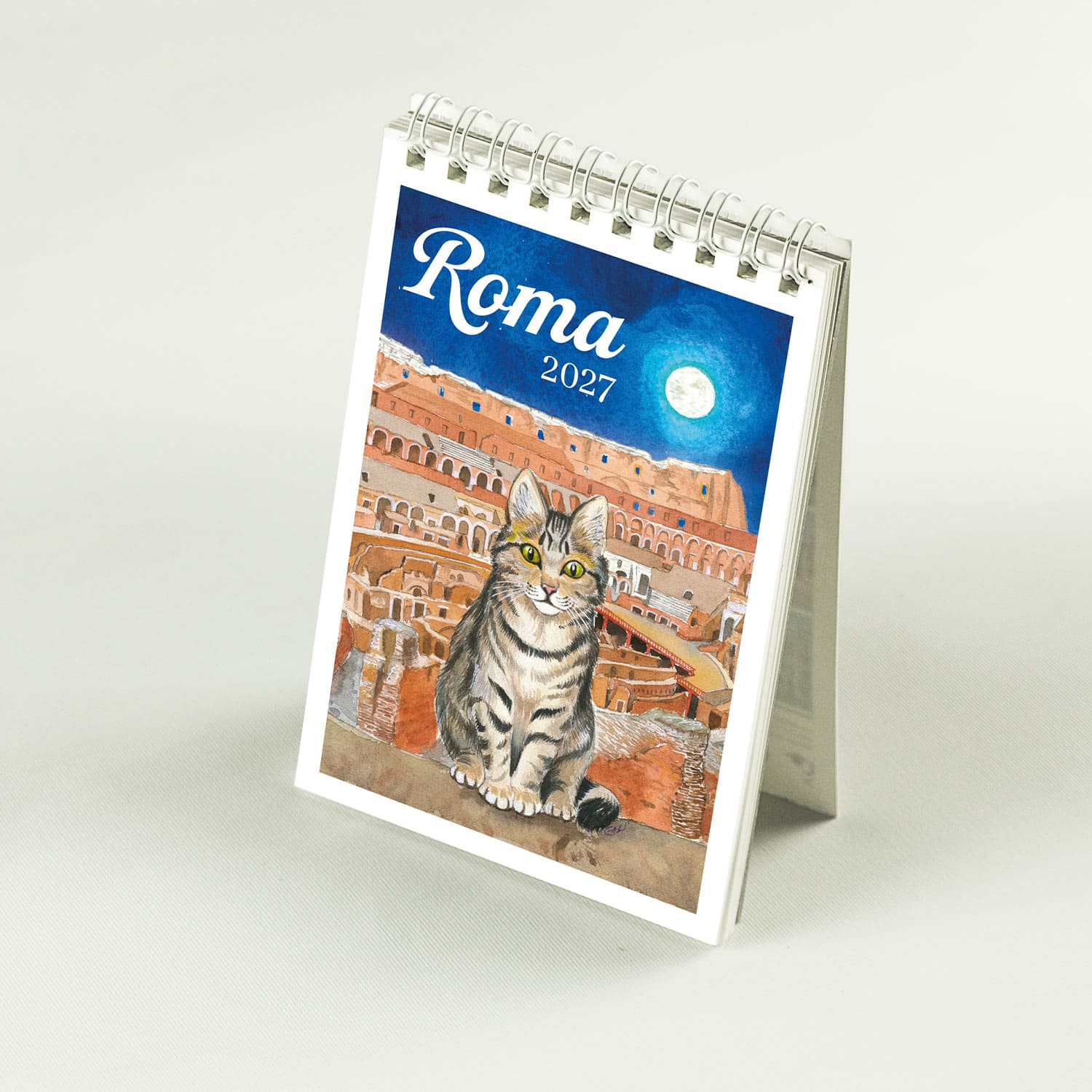 Calendario mini Roma acquerello – Gatto