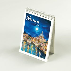 Calendario mini Roma acquerello - San Pietro