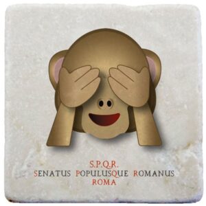 Marmo Emoji - Scimmia Non Vedo (cod.09J)